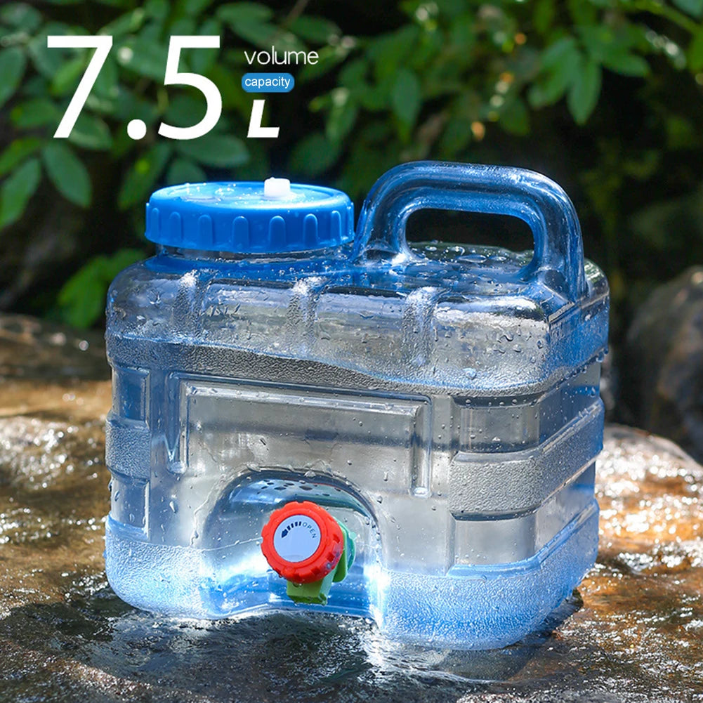 7.5/10/15L Drinking Water Container with Spigot Leakproof Camping Water Tank Large Capacity Water Storage Carrier for Hiking Car Beargoods
