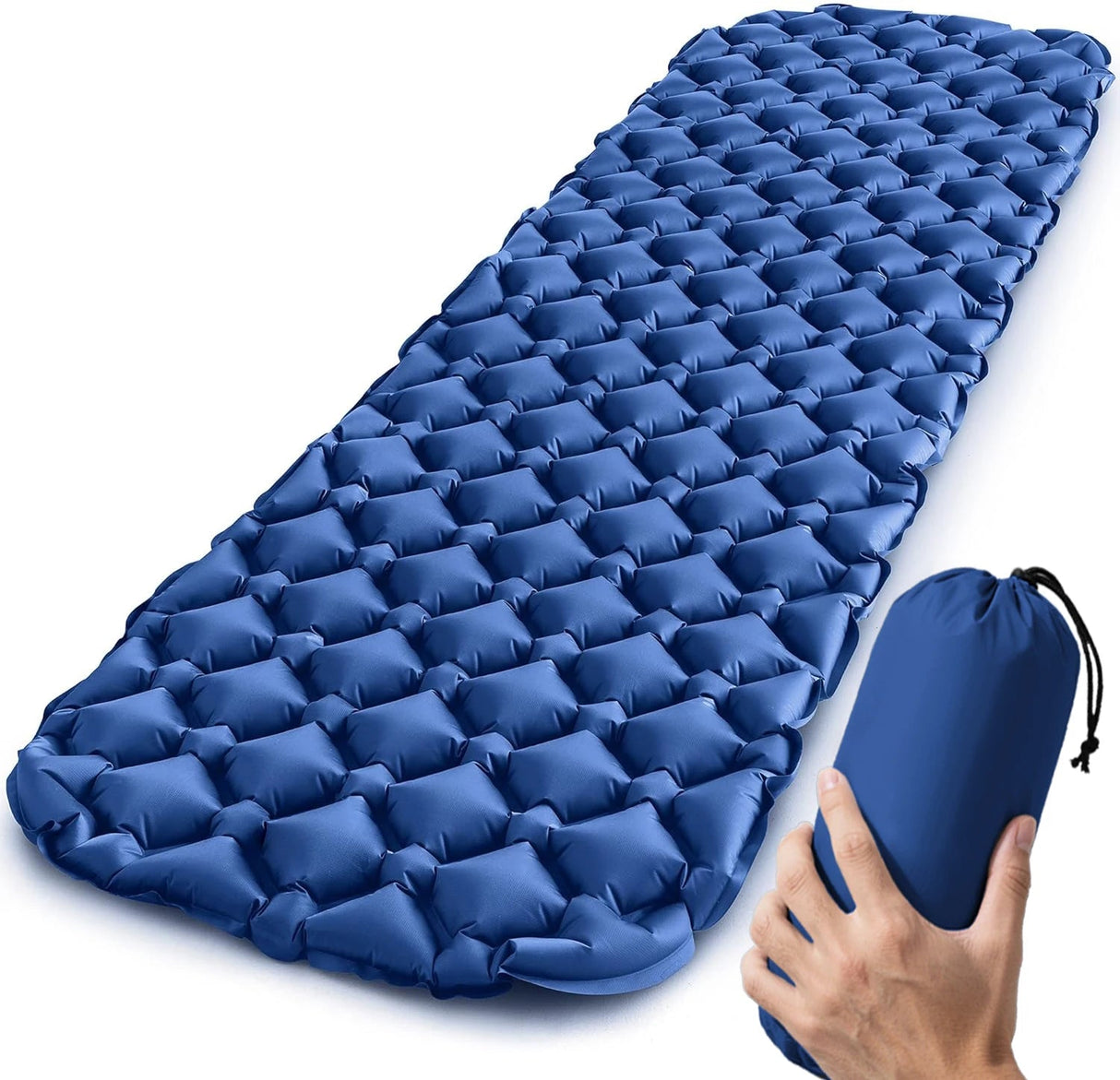 Outdoor Sleeping Pad Camping Inflatable Mattress Ultralight Air Cushion Travel Mat Folding Bed No Headrest For Travel Hiking Beargoods