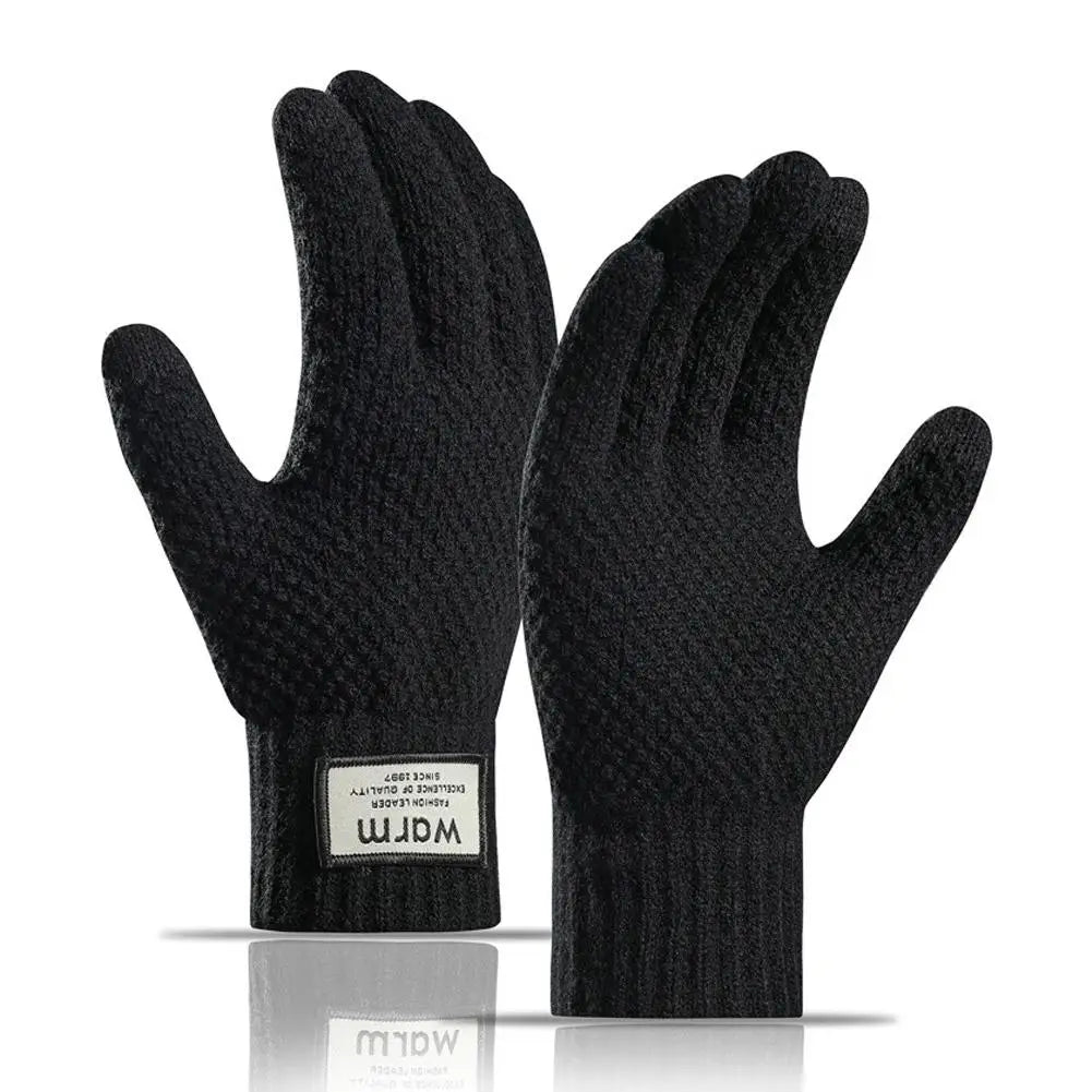 Thermal Winter Gloves For Men Thickened Warm Fleece Lined Anti-Slip Touch Screen Thermal Windproof Cycling Gloves Beargoods