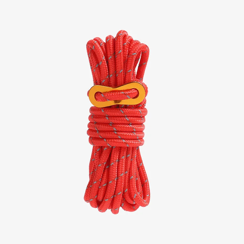 4M Durable Tent Rope Luminous High Reflective Tent Rope with Buckle Multi-Function Sturdy Tent Rope for Outdoor/Beach/Camping Beargoods