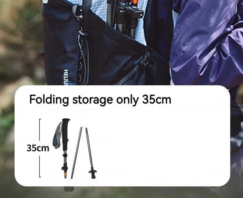 5-Section Carbon Fibre/Aluminium Alloy Folding Stick Beargoods