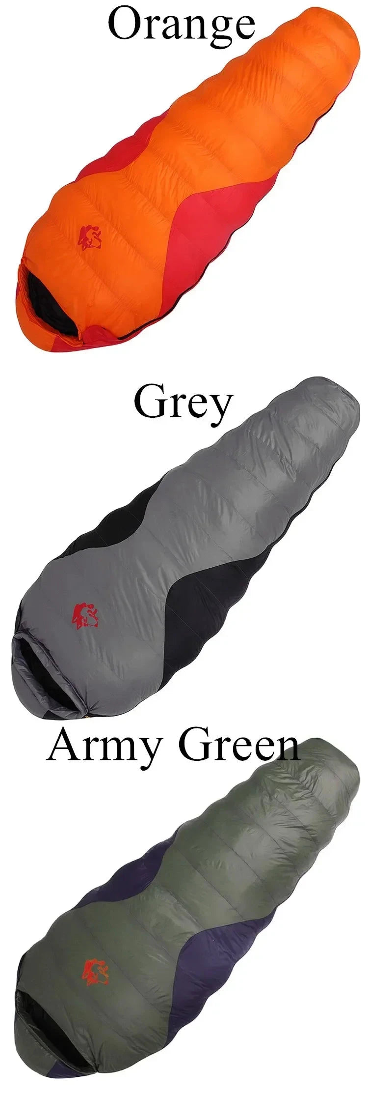 JUNGLE KING CY660 4 Seasons 3 Kinds of Thickness Camping Travel Hiking White Duck Down Feather Filled Mummy Down Sleeping Bags Beargoods