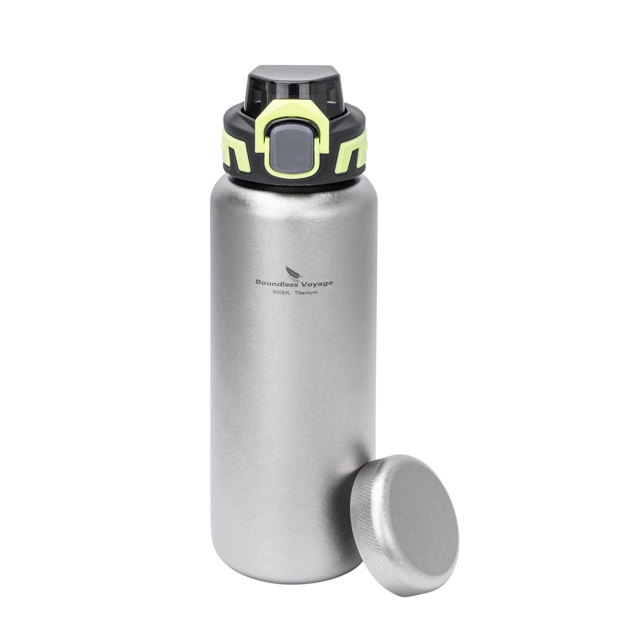 Boundless Voyage Titanium Water Bottle 0.95L Wide Mouth & Leakproof Flask Single Layer Canteen for Backpacking Travel Camp 3018D Beargoods
