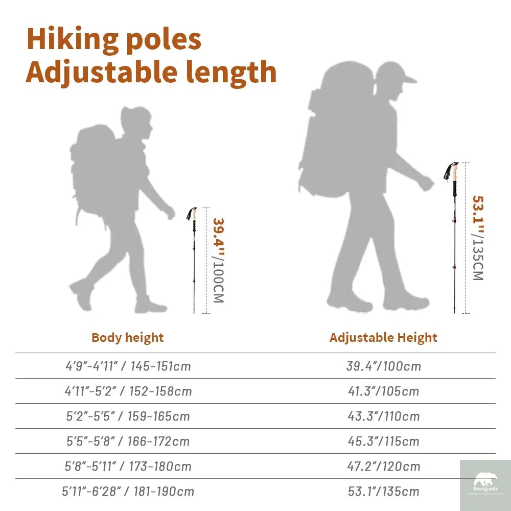Ultralight Carbon Fibre Pole Pair Beargoods