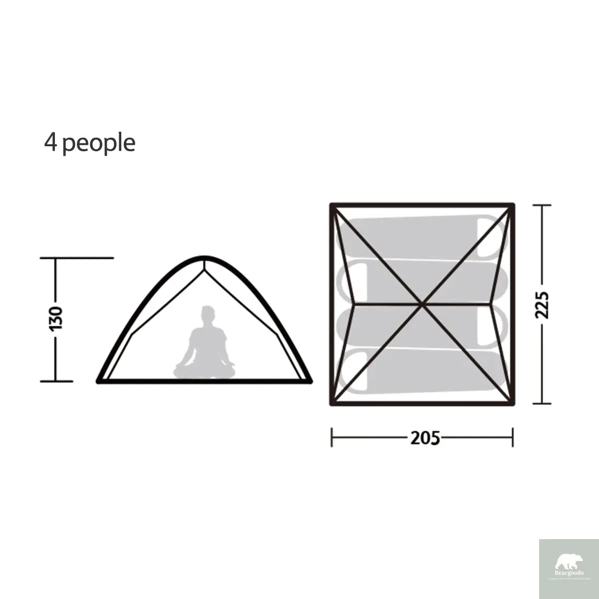 Naturehike One-touch Tent 3-4 Person Travel Family Sun Shelter Portable Automatic Fishing Tent Outdoor Picnic Camping Tent Beargoods