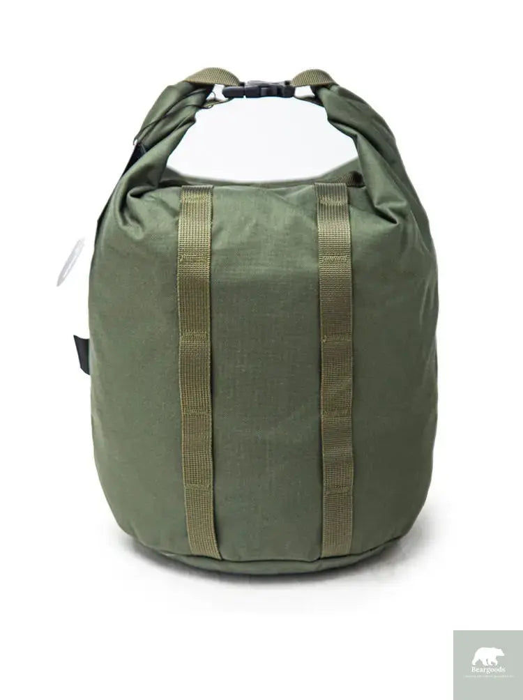 500D Nylon Round Bottom Roll Top Storage Bag Outdoor Camping Cookware Pot Carrier Picnic Lunch Box Organizer Hiking Gear Pouch Beargoods