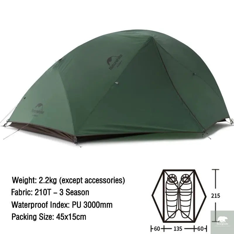 2 Person Ultralight Waterproof Camping Tent - Beargoods