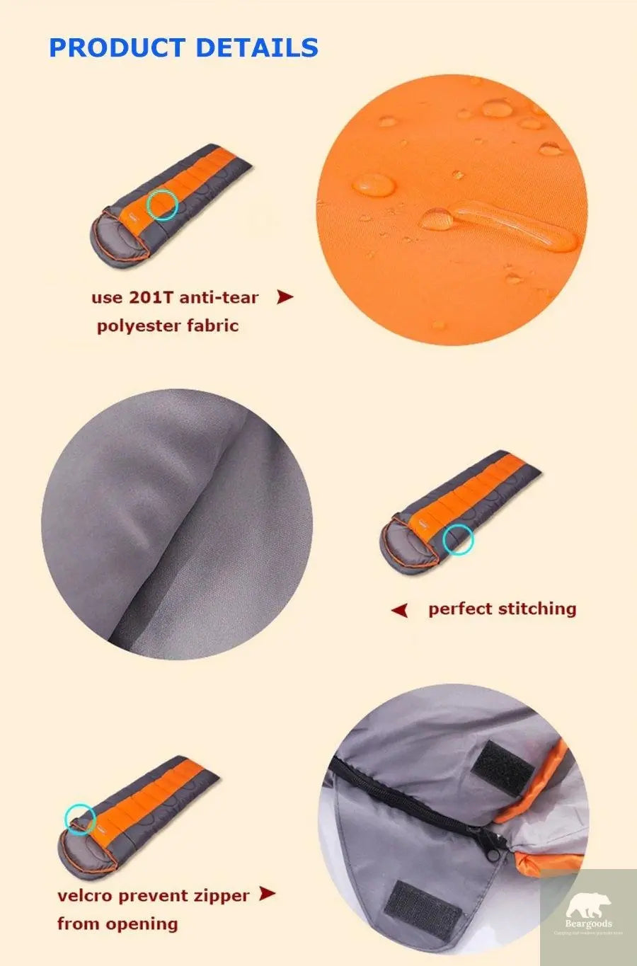 Camping Sleeping Bag - Beargoods Camping Sleeping Bag Beargoods.co.uk 69.99 Beargoods