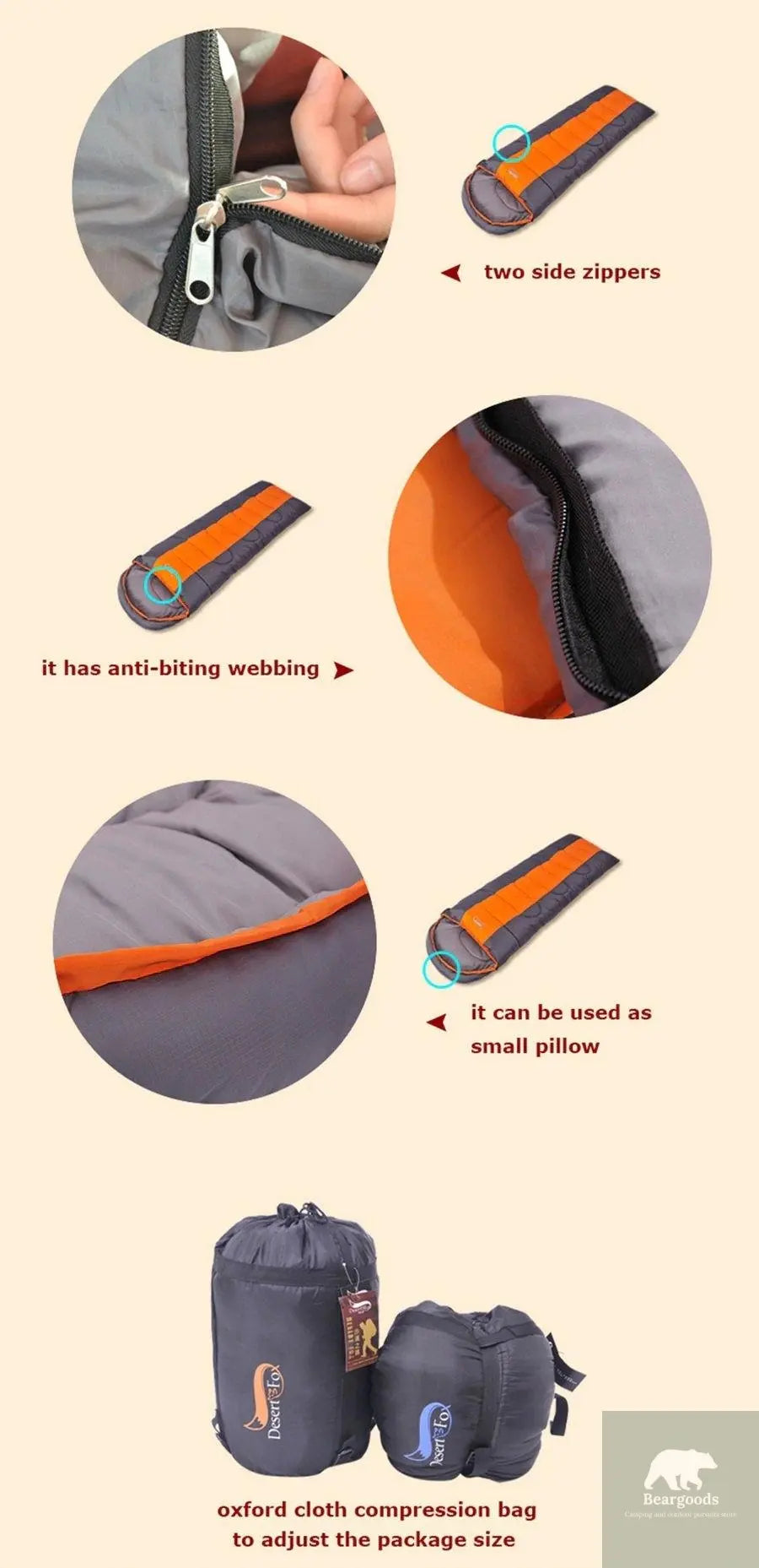 Camping Sleeping Bag - Beargoods Camping Sleeping Bag Beargoods.co.uk 69.99 Beargoods