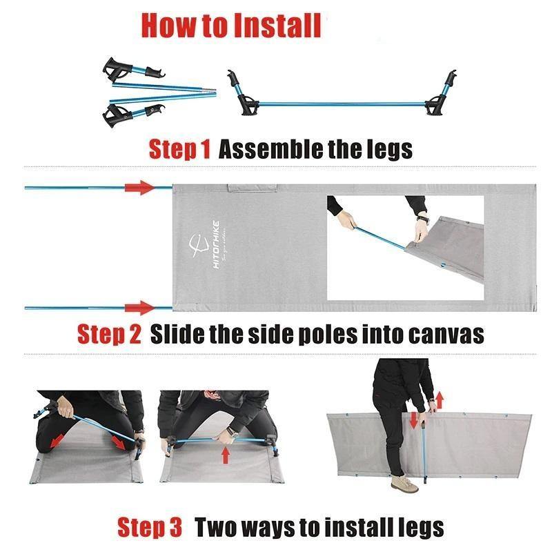 Ultralight Folding Camping Bed Compact - Beargoods Ultralight Folding Camping Bed Compact Beargoods.co.uk 115.99 Beargoods