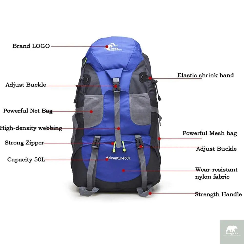 50L Hiking Backpack - Beargoods 50L Hiking Backpack Beargoods.co.uk 45.99 Beargoods