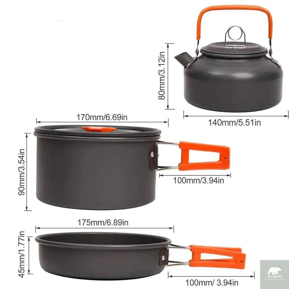 Cookware Kit Camping Aluminium - Beargoods Cookware Kit Camping Aluminium Beargoods.co.uk 46.99 Beargoods
