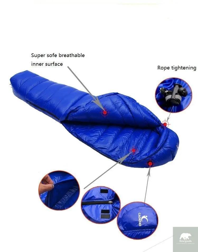 UltraLight Duck Down Mummy Style Sleeping Bag - Beargoods UltraLight Duck Down Mummy Style Sleeping Bag Beargoods.co.uk 89.99 Beargoods