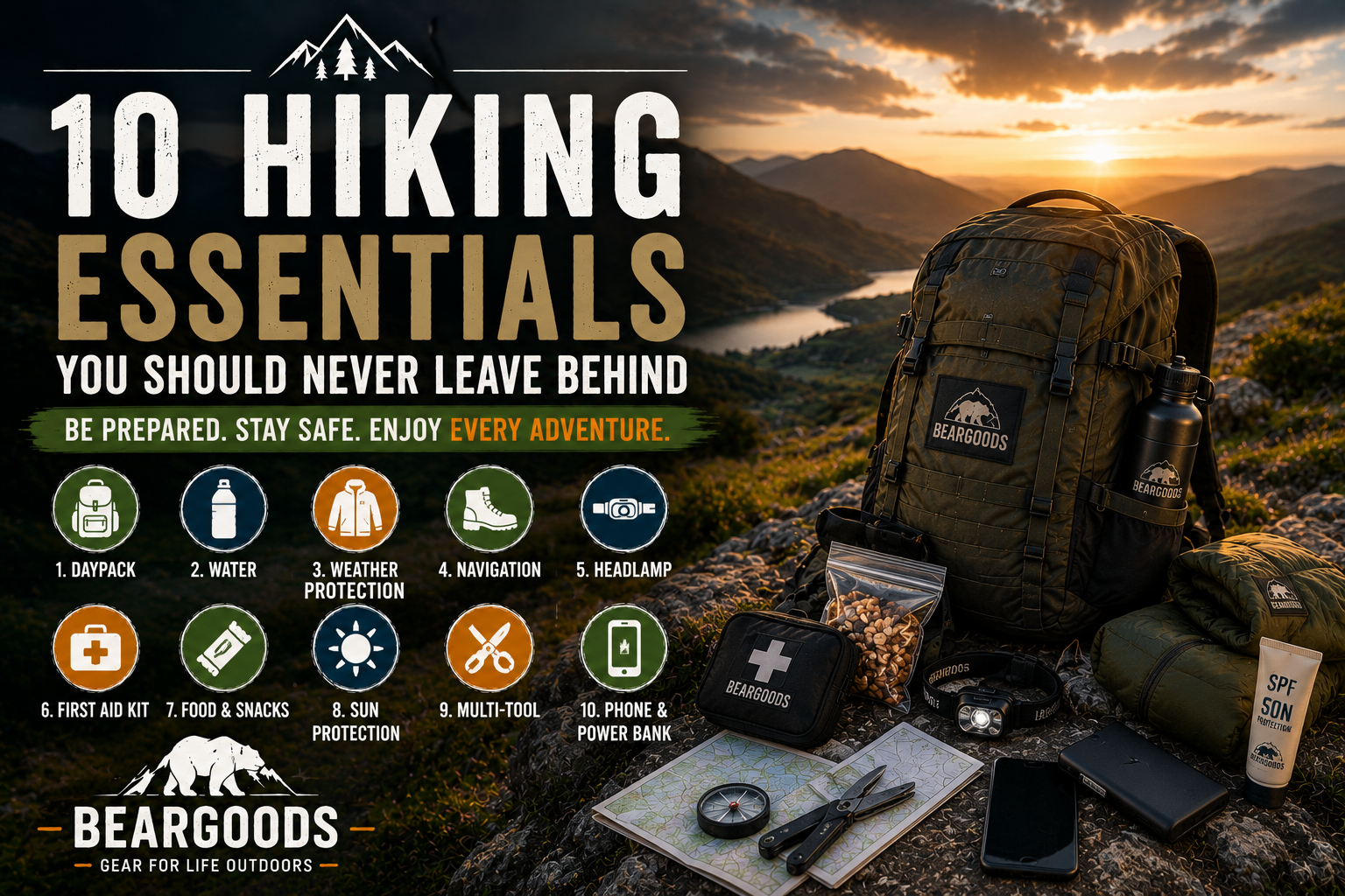 10 Hiking Essentials You Should Never Leave Behind | BearGoods