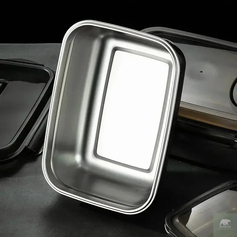1x 304 Stainless Steel Lunch Bento Box Family Refrigerator Food Storage Containers Portable Outdoor Lunch Boxes Beargoods