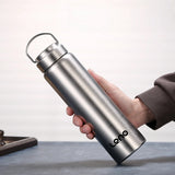 1pc Large Capacity Stainless Steel Sport Water Bottle Single-layer Rugged Water Cup Metal Bottle Drinkware Camping Sports Gym Beargoods