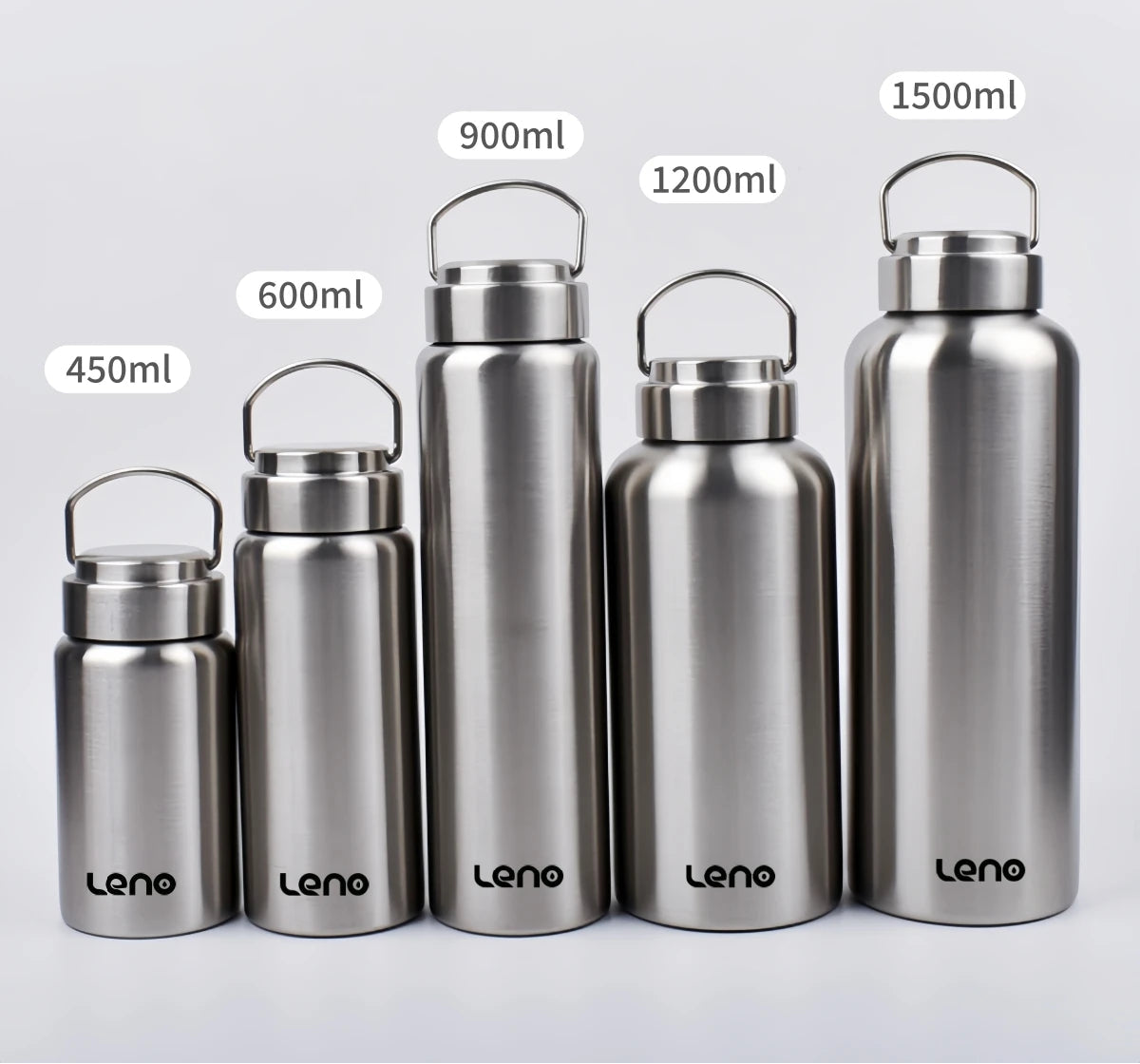 1pc Large Capacity Stainless Steel Sport Water Bottle Single-layer Rugged Water Cup Metal Bottle Drinkware Camping Sports Gym Beargoods