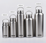 1pc Large Capacity Stainless Steel Sport Water Bottle Single-layer Rugged Water Cup Metal Bottle Drinkware Camping Sports Gym Beargoods