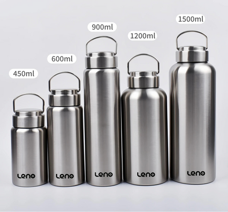 1pc Large Capacity Stainless Steel Sport Water Bottle Single-layer Rugged Water Cup Metal Bottle Drinkware Camping Sports Gym Beargoods