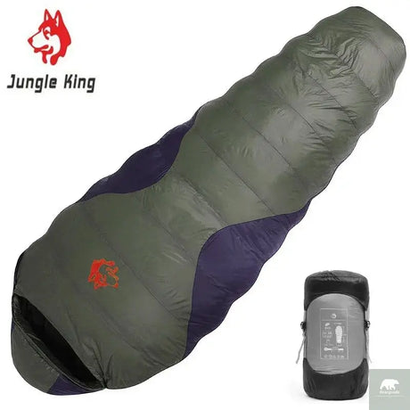 JUNGLE KING CY660 4 Seasons 3 Kinds of Thickness Camping Travel Hiking White Duck Down Feather Filled Mummy Down Sleeping Bags Beargoods