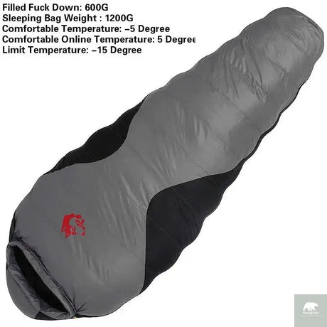 JUNGLE KING CY660 4 Seasons 3 Kinds of Thickness Camping Travel Hiking White Duck Down Feather Filled Mummy Down Sleeping Bags Beargoods