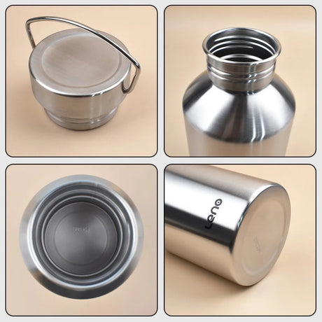 2L Drink Bottle for Sport Large Capacity Stainless Steel Sport Bottle Single-Layer Water Cup Metal Flask Drinkware Camping Sport Beargoods