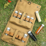 Barbecue Seasoning Storage Bag, Including 10 Bottles, Suitable For Outdoor Camping And Picnics, Seasoning Bottle Storage Bag Beargoods