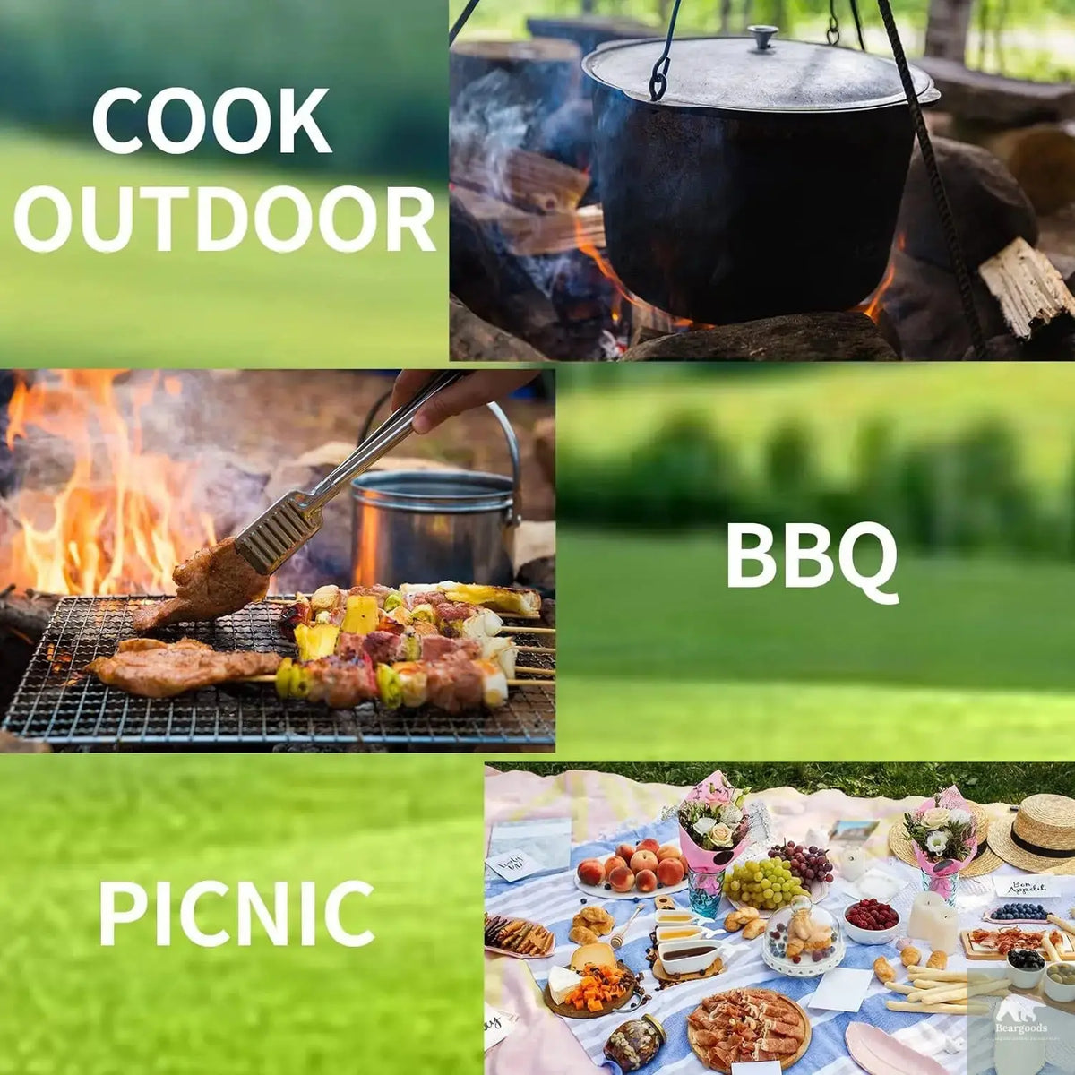 Barbecue Seasoning Storage Bag, Including 10 Bottles, Suitable For Outdoor Camping And Picnics, Seasoning Bottle Storage Bag Beargoods