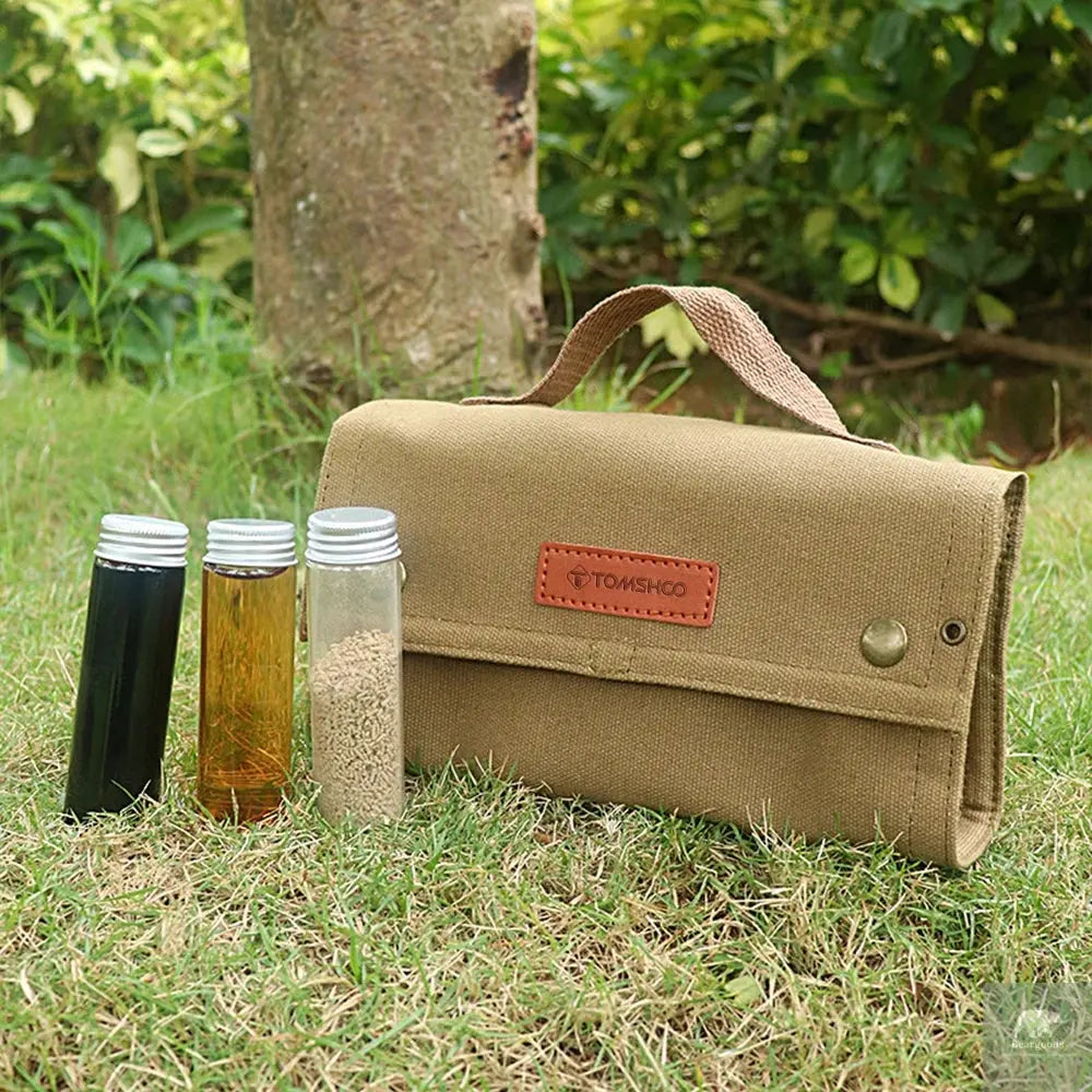 Barbecue Seasoning Storage Bag, Including 10 Bottles, Suitable For Outdoor Camping And Picnics, Seasoning Bottle Storage Bag Beargoods
