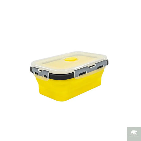 1 PCS Silicone Folding Lunch Box Food Grade Square Portable Microwave Oven Lunch Box Outdoor Travel Picnic Preservation Box Beargoods