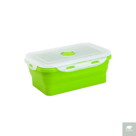 1 PCS Silicone Folding Lunch Box Food Grade Square Portable Microwave Oven Lunch Box Outdoor Travel Picnic Preservation Box Beargoods