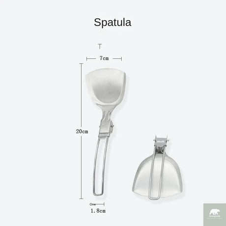 Folding Spatula Spoon Shovel Food Turner Portable 304 StainlessSteel Outdoor Camping BBQ Cooking Tableware Picnic Supplies ﻿ Beargoods