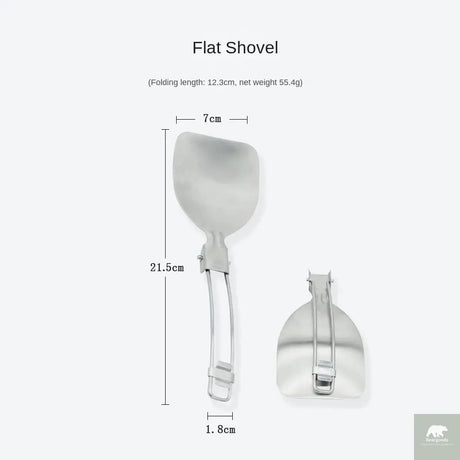 Folding Spatula Spoon Shovel Food Turner Portable 304 StainlessSteel Outdoor Camping BBQ Cooking Tableware Picnic Supplies ﻿ Beargoods