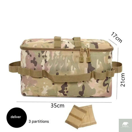 Outdoor Camping Gas Tank Storage Bag Large Capacity Ground Nail Tool Bag Gas Canister Picnic Cookware Utensils Kit Bag Beargoods