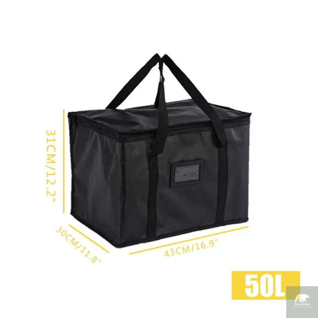 70L Insulated Thermal Cooler Bag Insulation To Keep Cold Large Capacity Portable Lunch Bag Zip Picnic Camping Tin Foil Food Bag Beargoods
