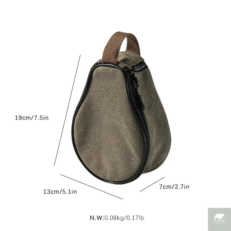 CAMPINGMOON S220-B Canvas Mini Bag 21x15x9cm Outdoor Camping Custom Pear Shape Lunch Food Delivery Food Grade PP Box Beargoods