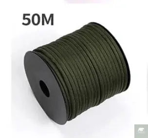 50 M 1 Roll4 Mm 7 Stand Cores Paracord for Survival Parachute Cord Lanyard Camping Climbing Camping Rope Hiking Clothesline Beargoods