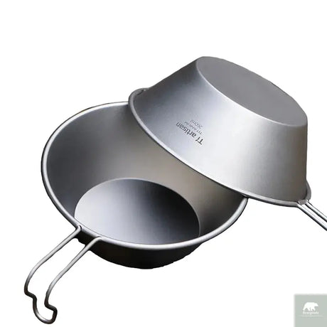 260ml Titanium Camping Sierra Bowl With Fixed Handle Beargoods