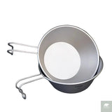 260ml Titanium Camping Sierra Bowl With Fixed Handle Beargoods