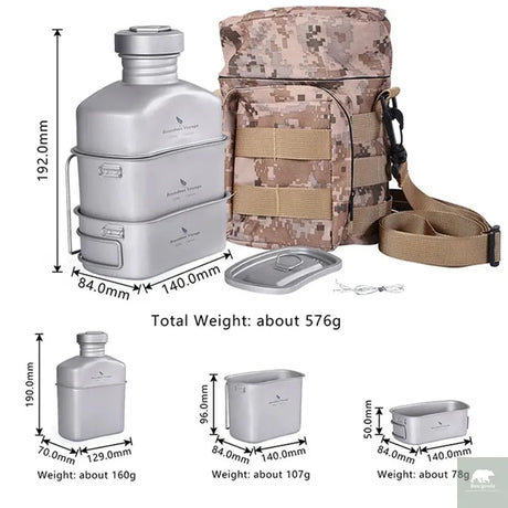 Military Canteen Titanium Cookware Beargoods