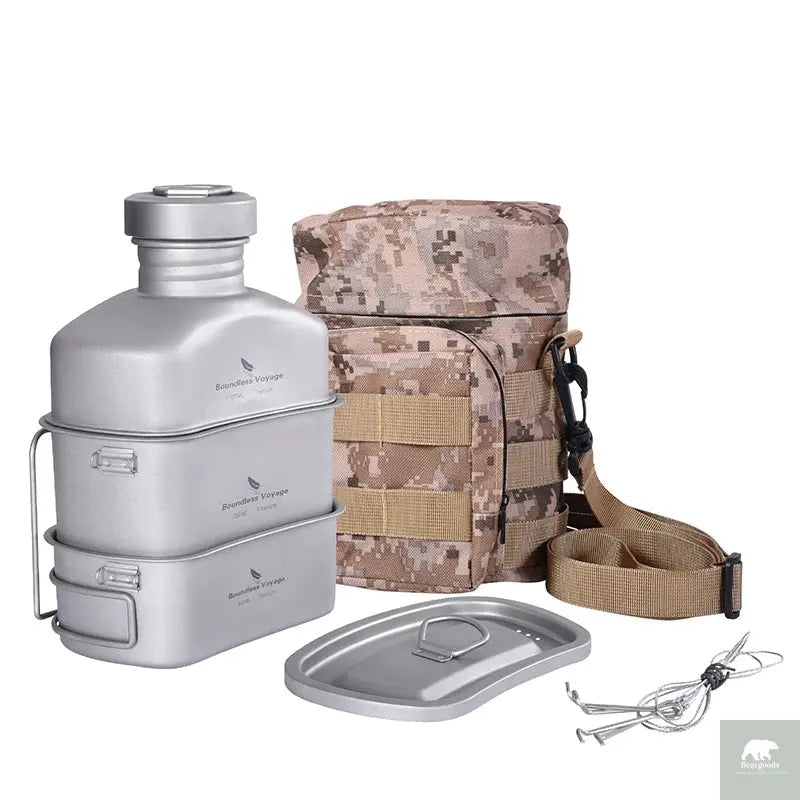 Military Canteen Titanium Cookware Beargoods