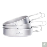 Ultralight Titanium 3 Piece Pan Set - Beargoods