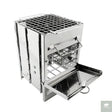Square Wood Burning Camping Stove Outdoor Survival BBQ Mini Grill BBQ Outdoor Camping Firewood Folding BBQ Picnic Stove Beargoods