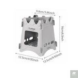 Tiartisan Titanium Outdoor Foldable Wood Stove Hiking Picnic Ultralight Portable Fire Burner Stove Multi-purpose Camping gear Beargoods