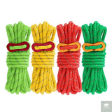 4M Durable Tent Rope Luminous High Reflective Tent Rope with Buckle Multi-Function Sturdy Tent Rope for Outdoor/Beach/Camping Beargoods