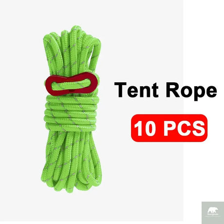 4M Durable Tent Rope Luminous High Reflective Tent Rope with Buckle Multi-Function Sturdy Tent Rope for Outdoor/Beach/Camping Beargoods