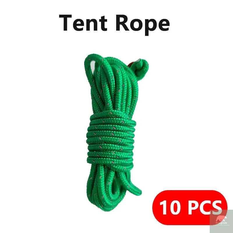 4M Durable Tent Rope Luminous High Reflective Tent Rope with Buckle Multi-Function Sturdy Tent Rope for Outdoor/Beach/Camping Beargoods