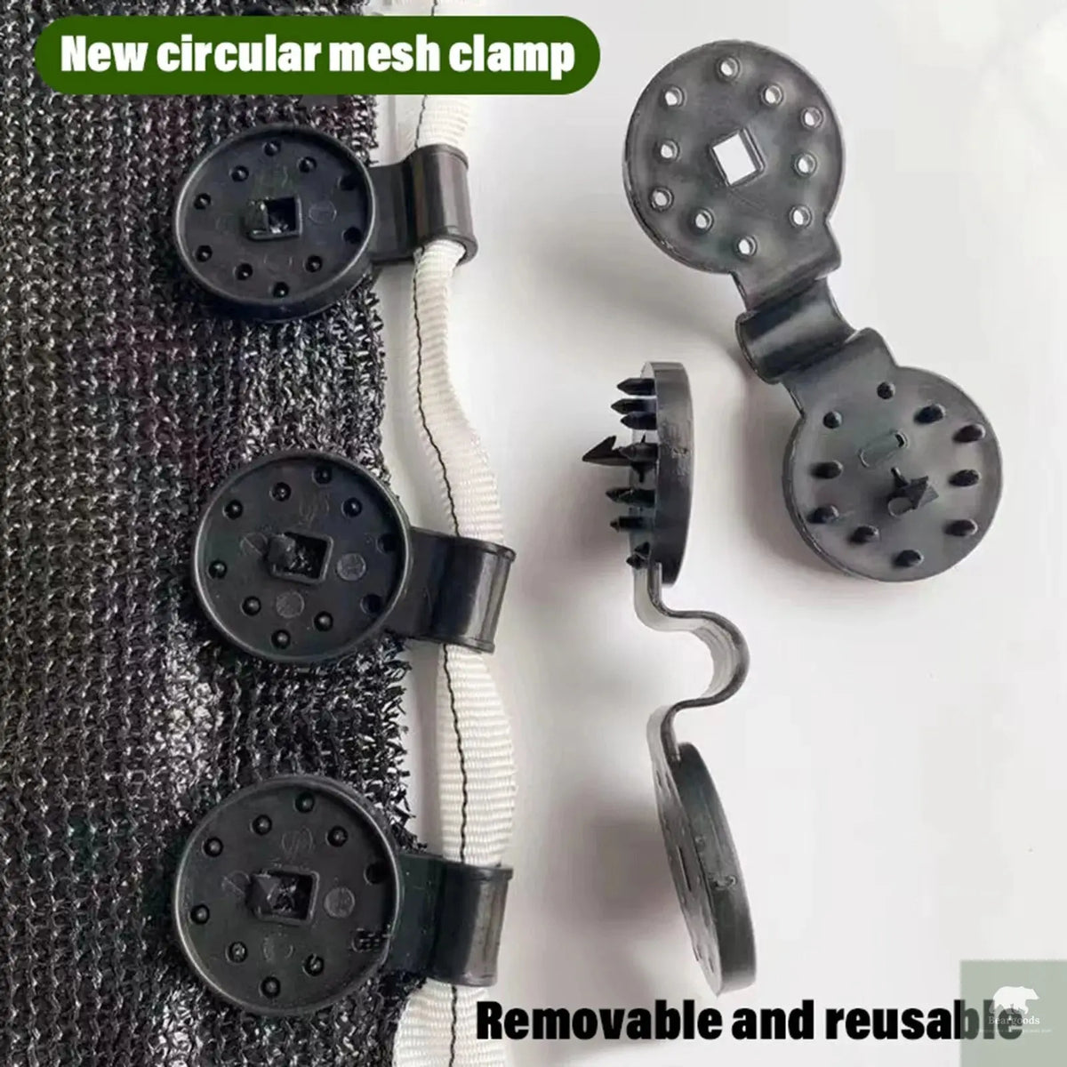 10/20/50100pcs Awning Plastic Clips Outdoor Shade Cloth Net Clip Camping Garden Tool Buildings Fence Net Fix Clamp Awning Hook Beargoods