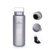 Boundless Voyage Titanium Water Bottle 1050ml Camping Canteen Cycling Sport Drinking Bottle Metal Big Capacity Leak-Proof Flask Beargoods