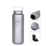 Boundless Voyage Titanium Water Bottle 1050ml Camping Canteen Cycling Sport Drinking Bottle Metal Big Capacity Leak-Proof Flask Beargoods